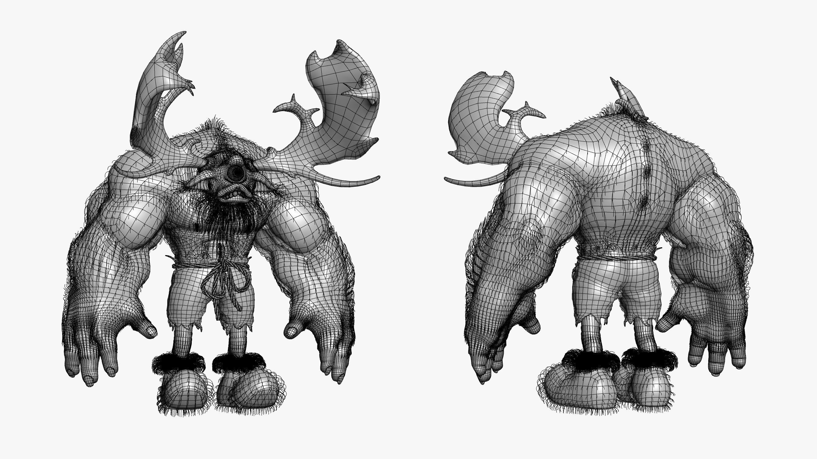 Cyclops Troll 3DS Max 3D model_19