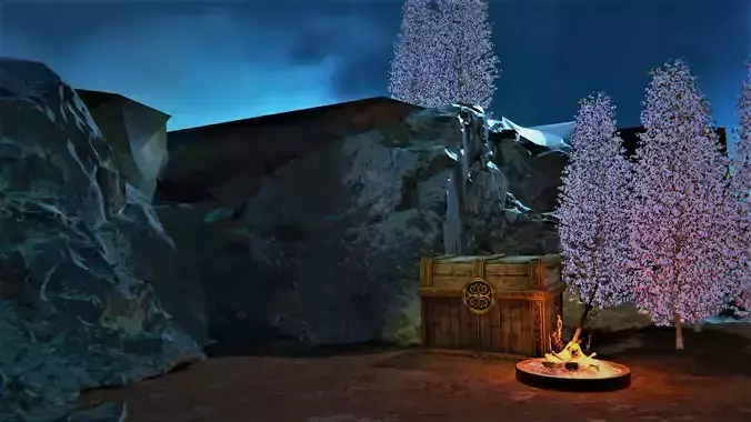 Night Jungle Scene 3D model