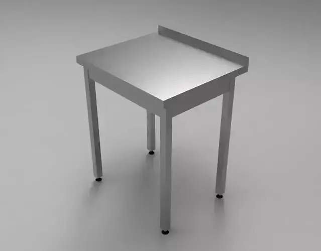 Work table stainless steel L 700 mm D 600 mm H 850 mm 3D model