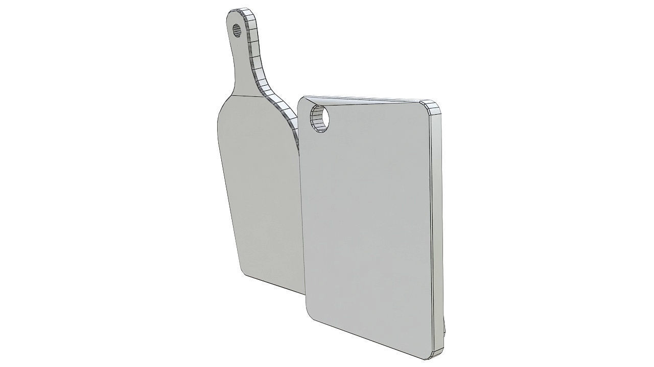 wooden chopping board set 3D model_8