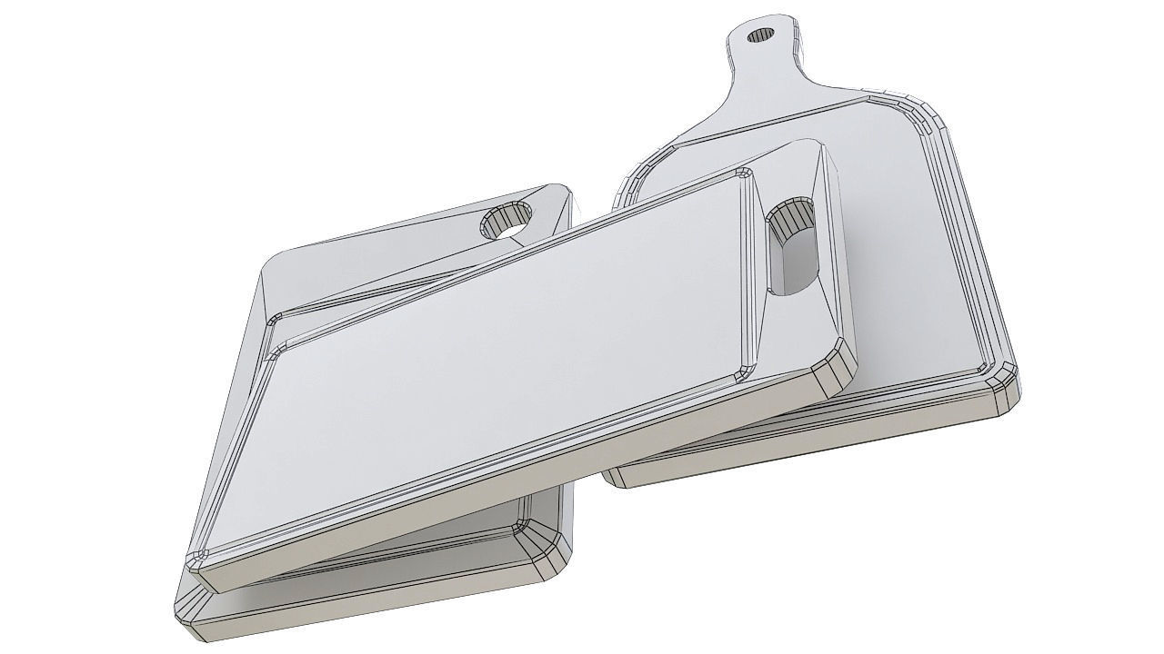 wooden chopping board set 3D model_11