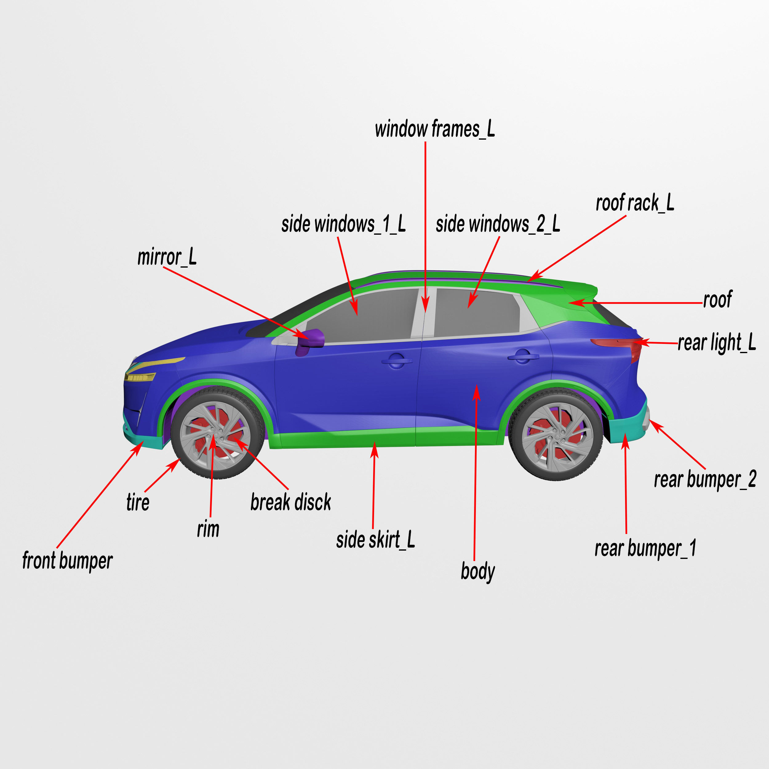 Nissan Qashqai 2022 Ready to Print STL Files 3D print model_7