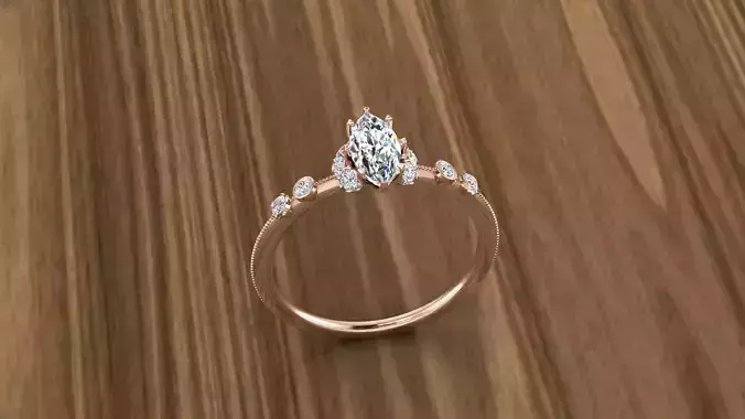 Jewelry Diamond Ring 3D print model