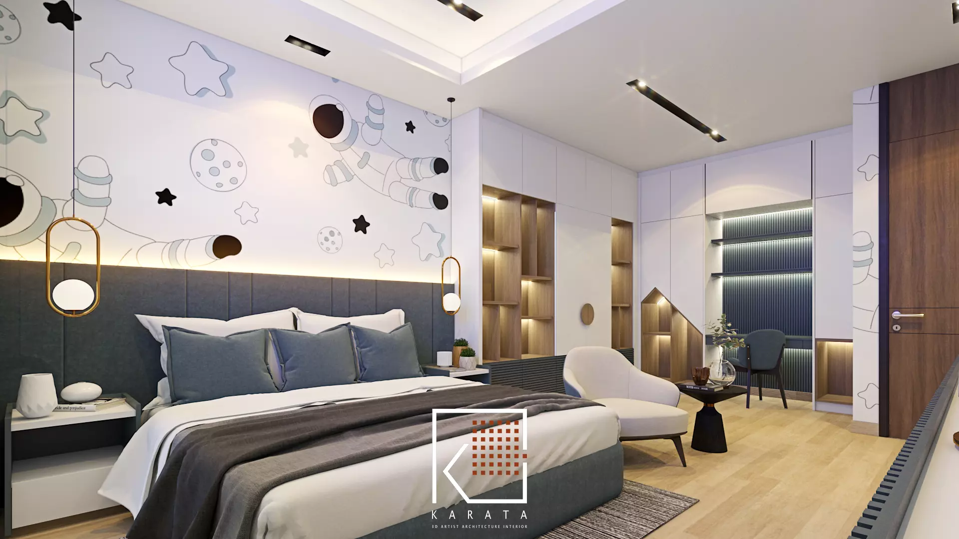 Design Interior Bedroom Boy 3D model