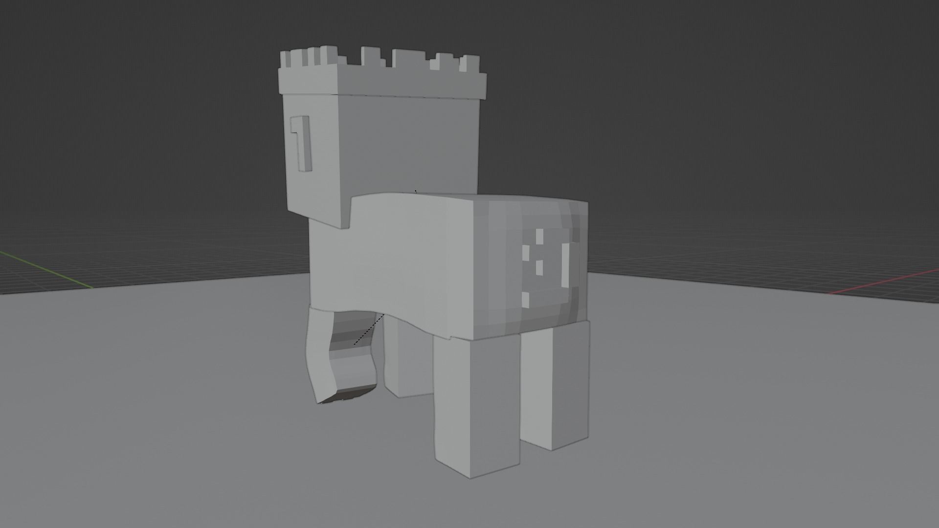 Minecraft pig with a crown 3D print model_11