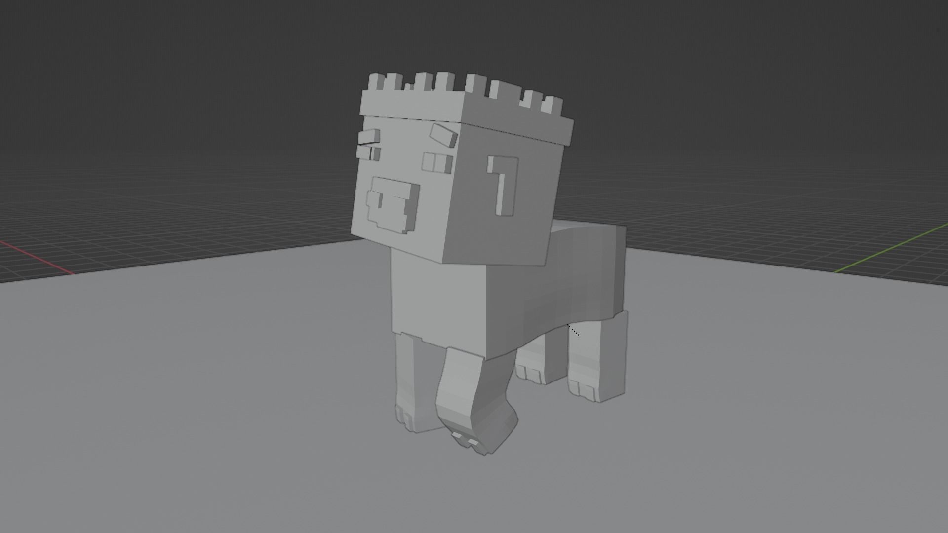 Minecraft pig with a crown 3D print model_8