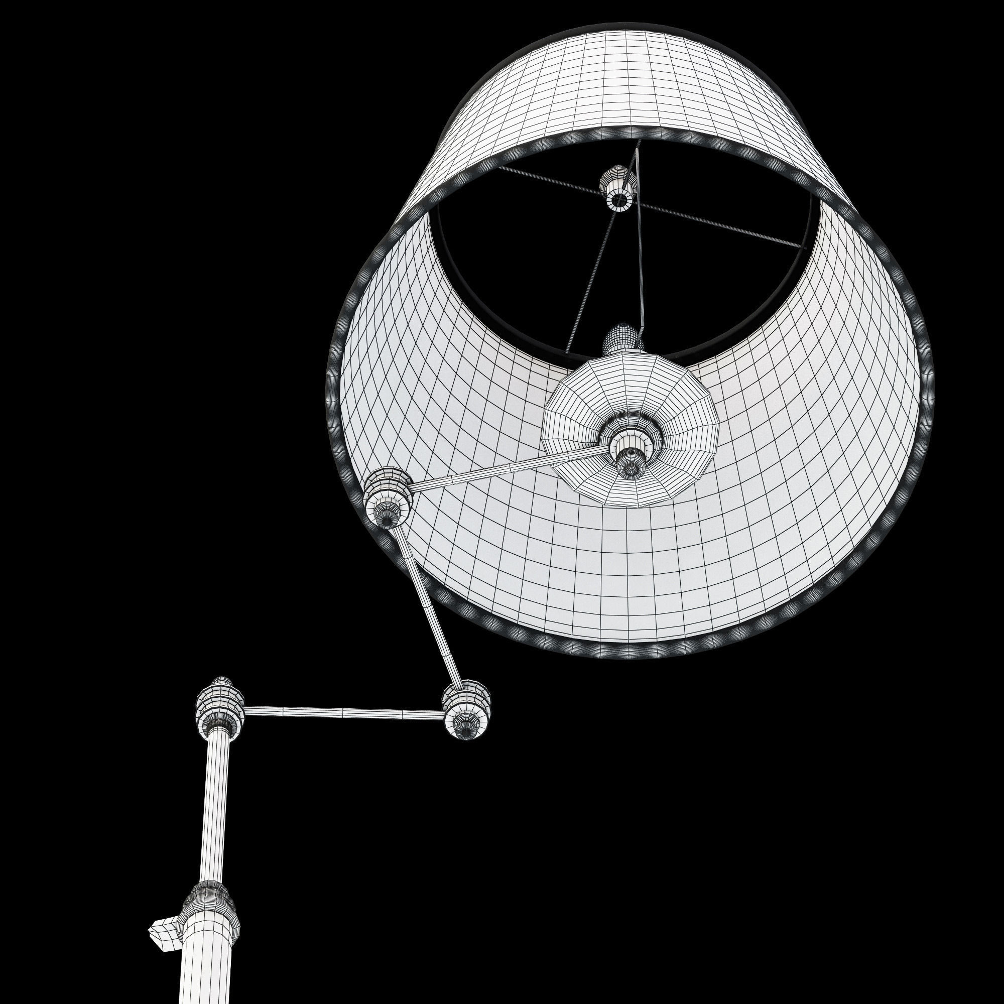 Visual Comfort Studio 1 Light Swing-Arm Floor Lamp 3D model_7