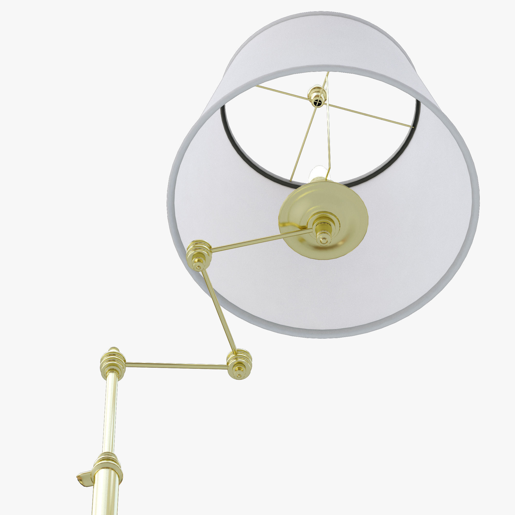 Visual Comfort Studio 1 Light Swing-Arm Floor Lamp 3D model_1