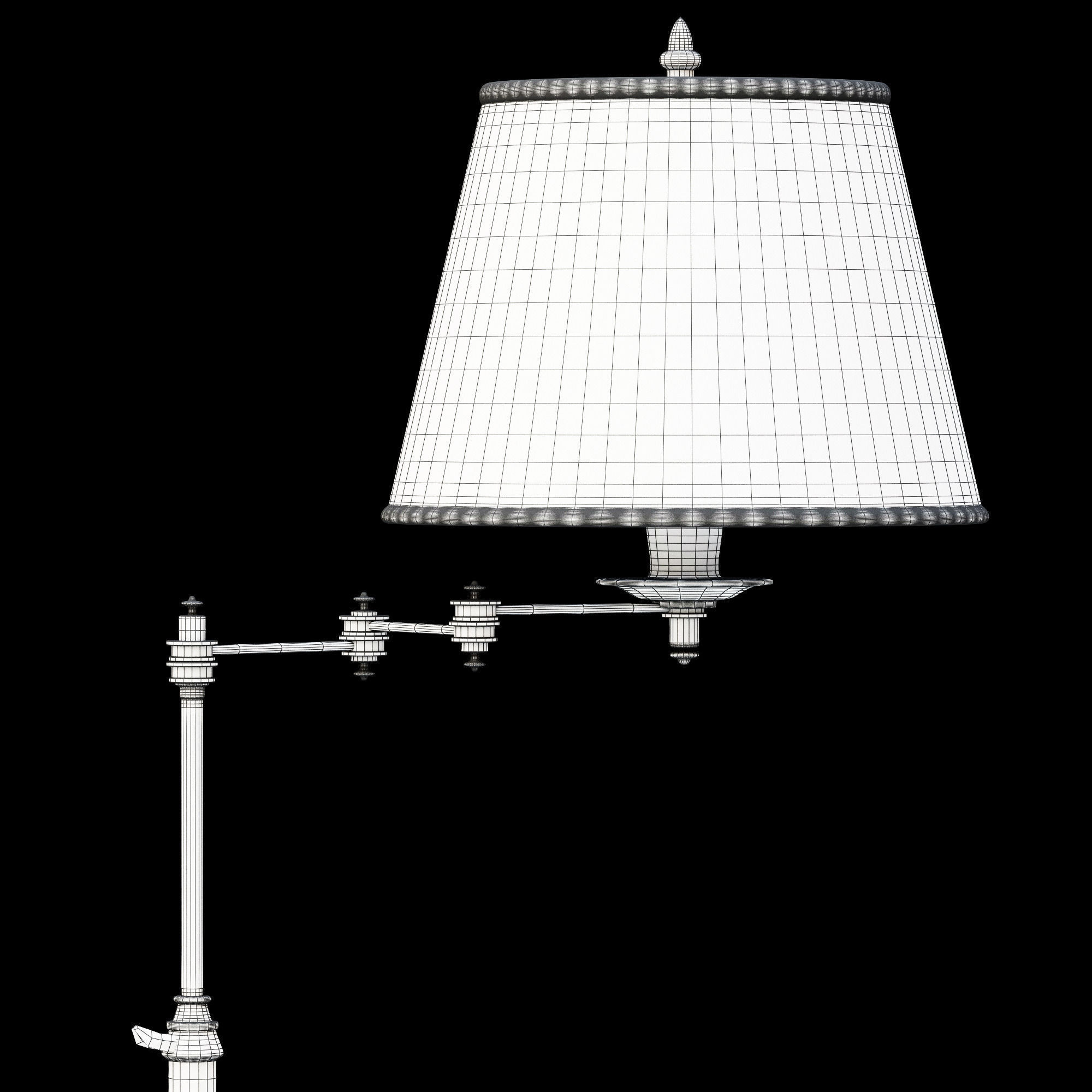 Visual Comfort Studio 1 Light Swing-Arm Floor Lamp 3D model_9