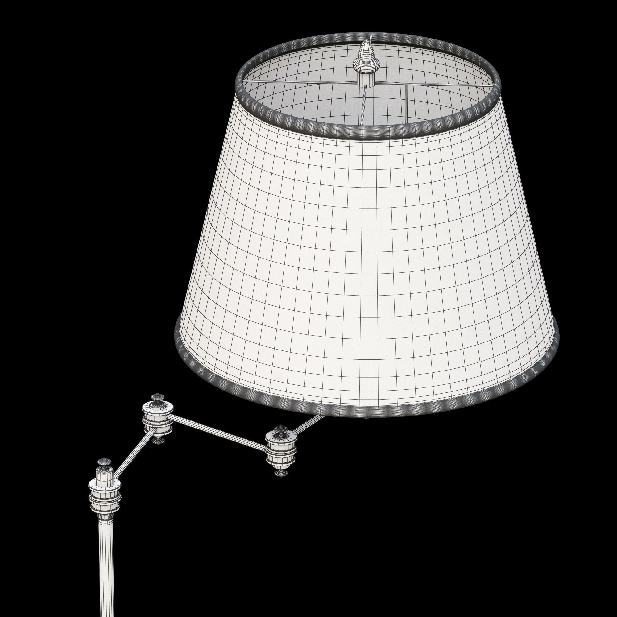 Visual Comfort Studio 1 Light Swing-Arm Floor Lamp 3D model_8