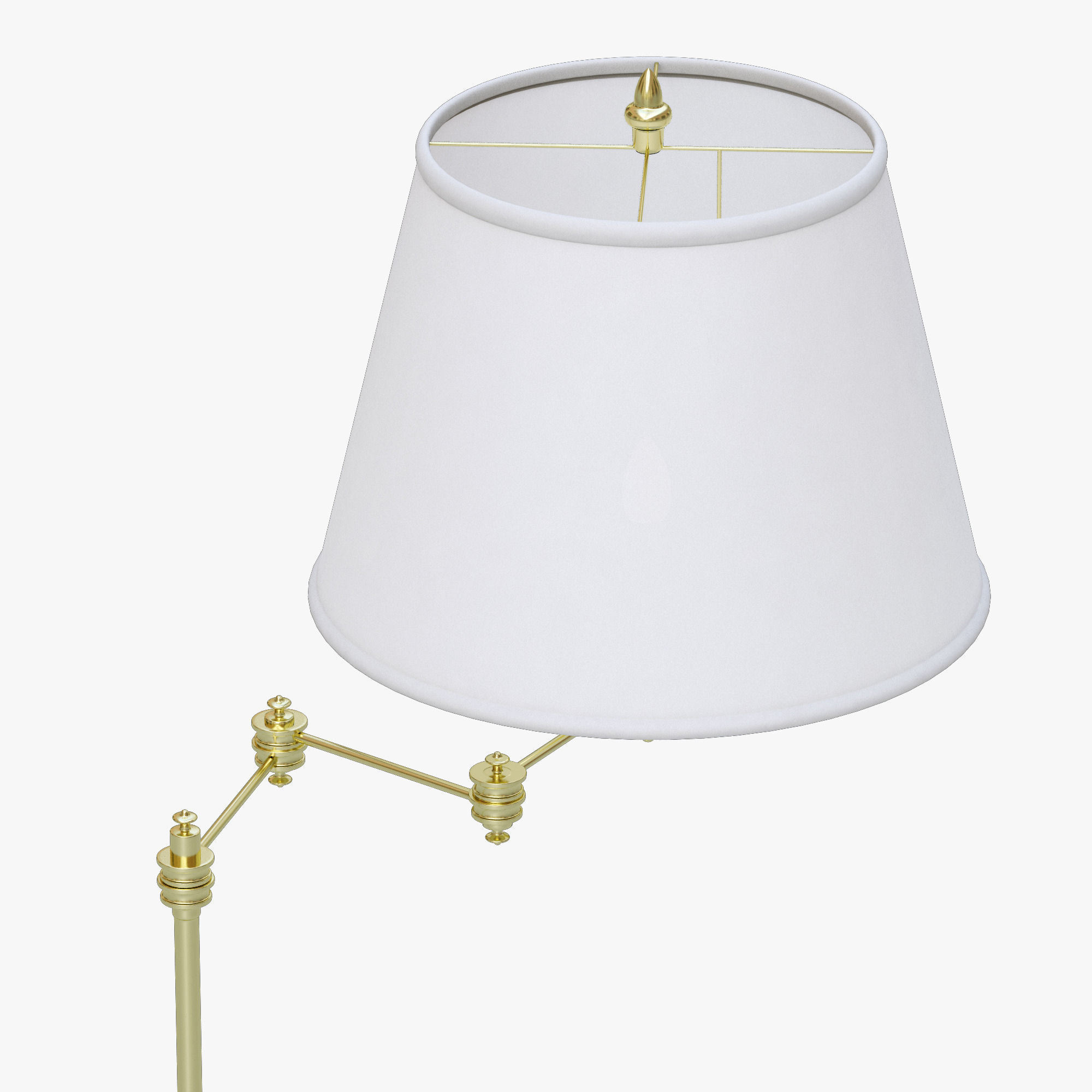 Visual Comfort Studio 1 Light Swing-Arm Floor Lamp 3D model_3