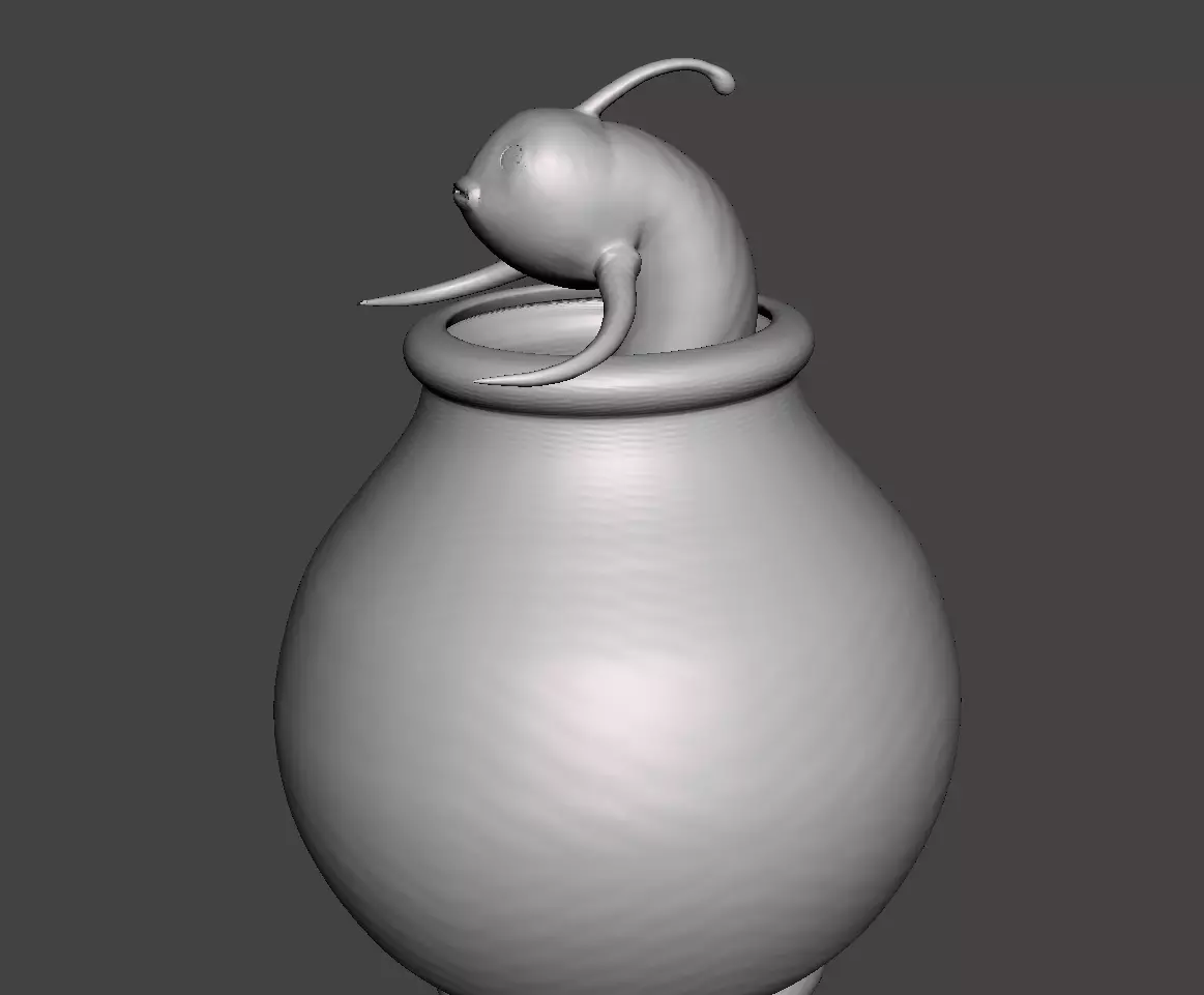 Oracle Fish Dragon Ball 3D Model 3D print model_0