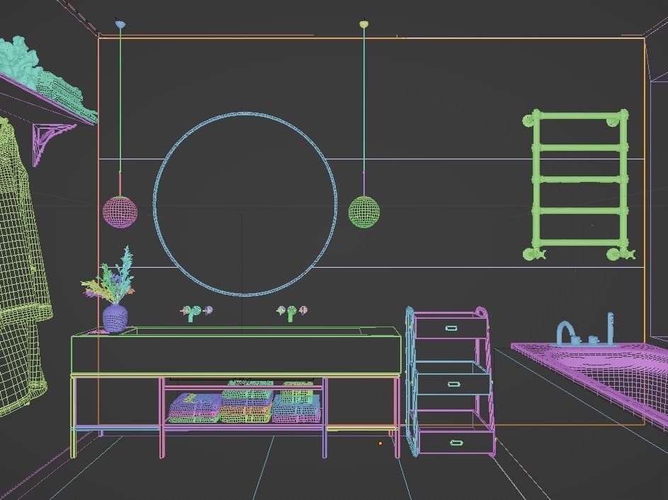 Bathroom Luxury Design Blender File 3D model_4