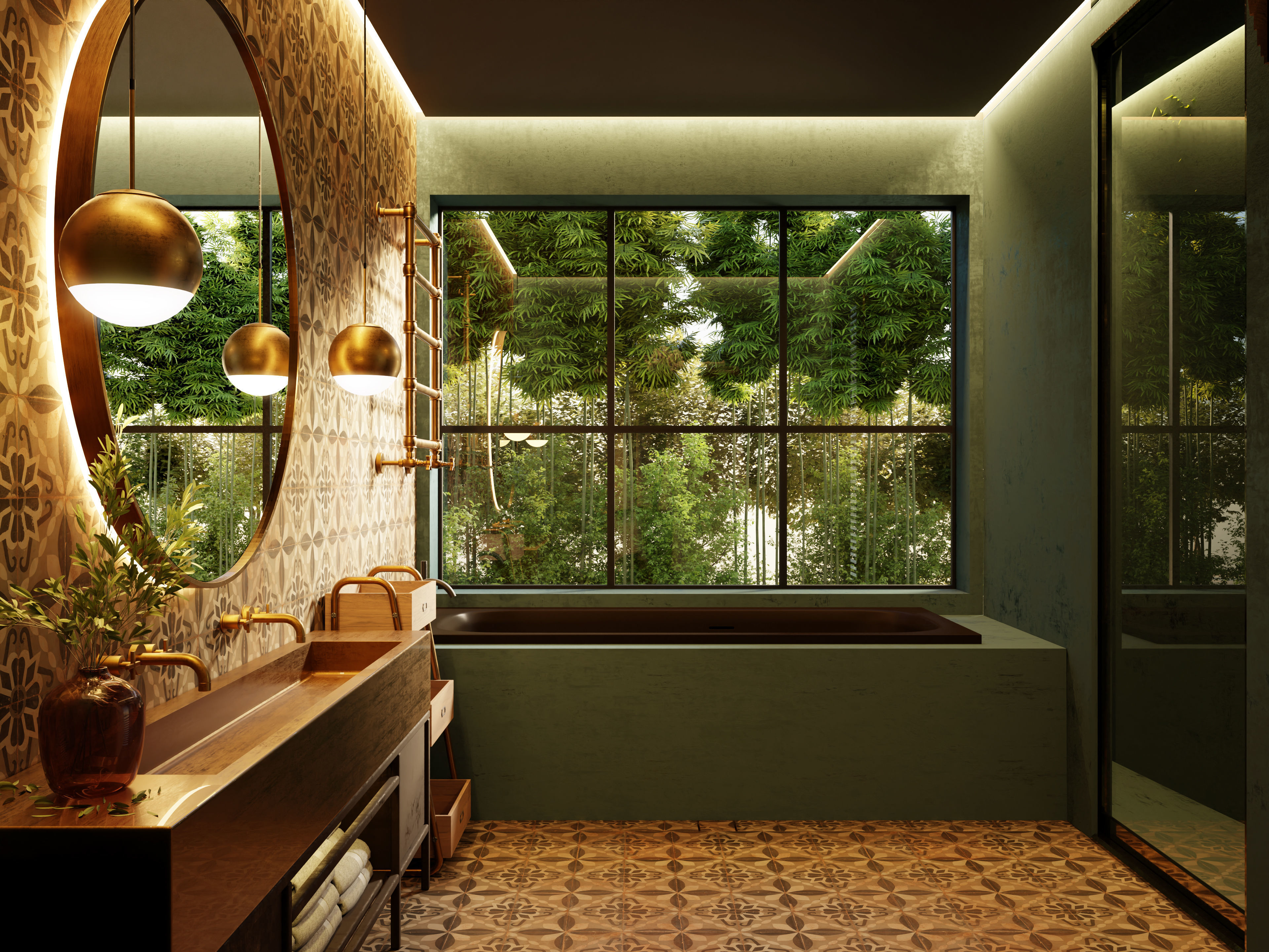 Bathroom Luxury Design Blender File 3D model_1