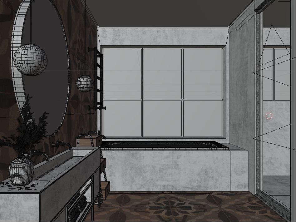 Bathroom Luxury Design Blender File 3D model_2