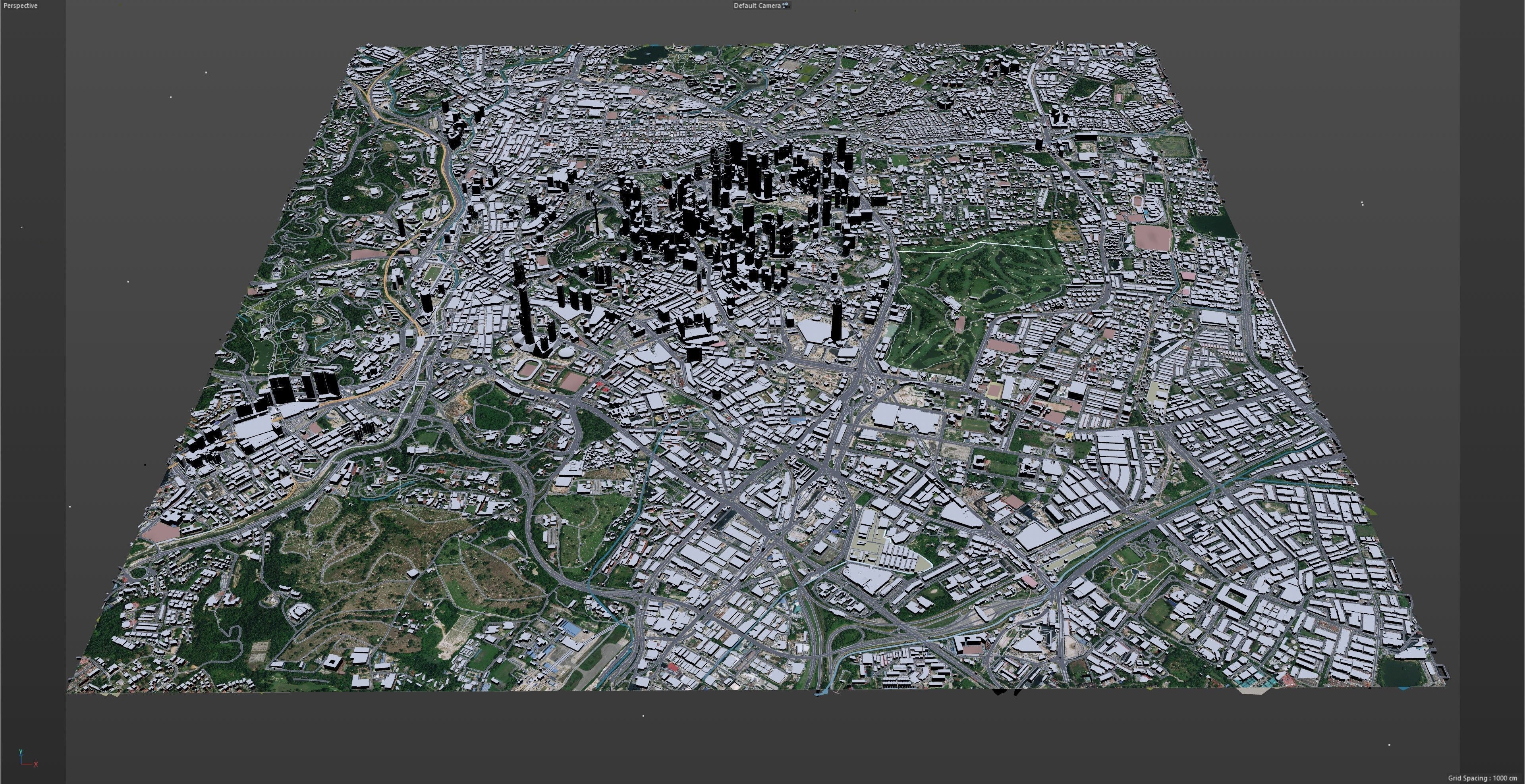 Kuala Lumpur Downtown Low-poly 3D model_11