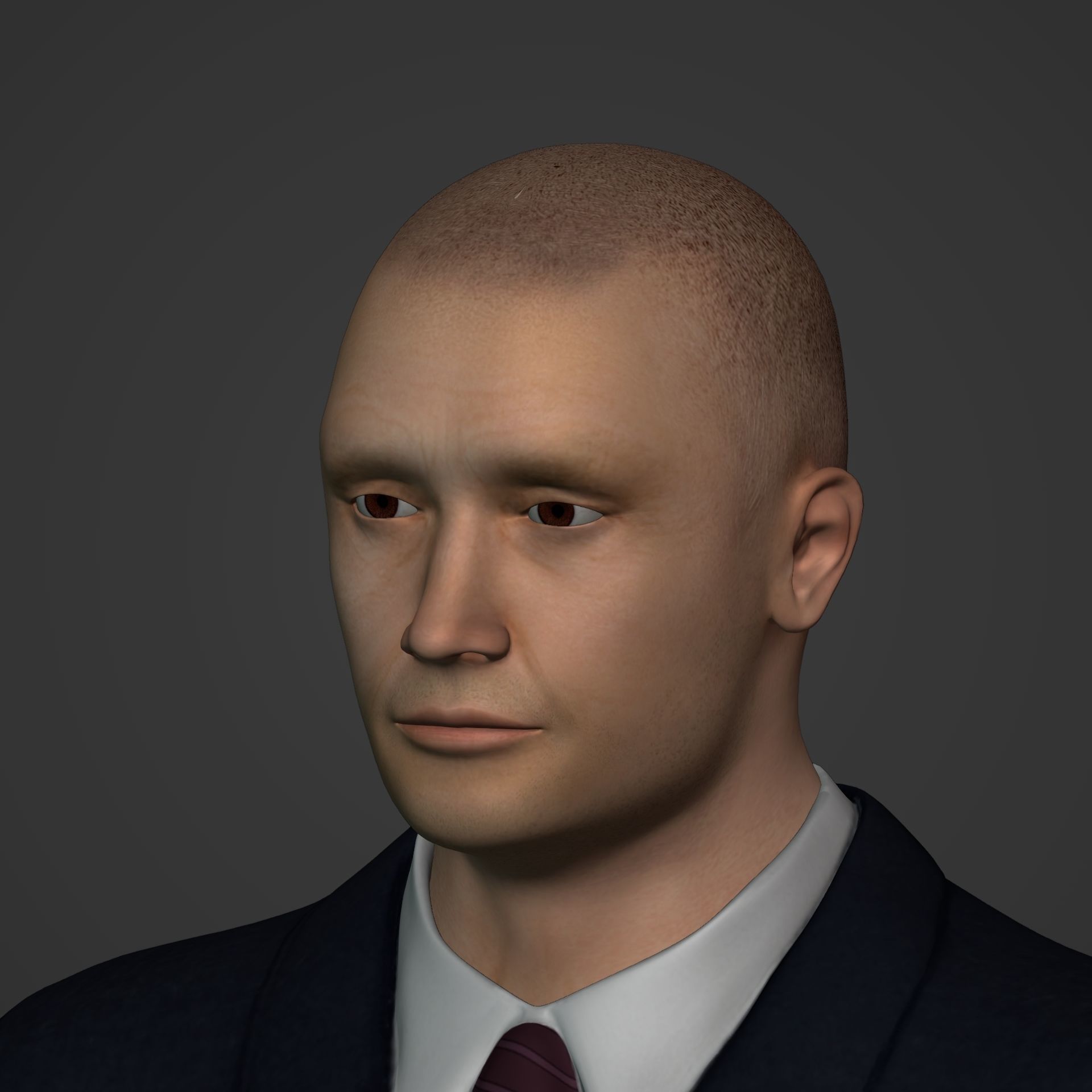 Businessman - Business Man Suit -- Rigged Low-poly 3D model_23