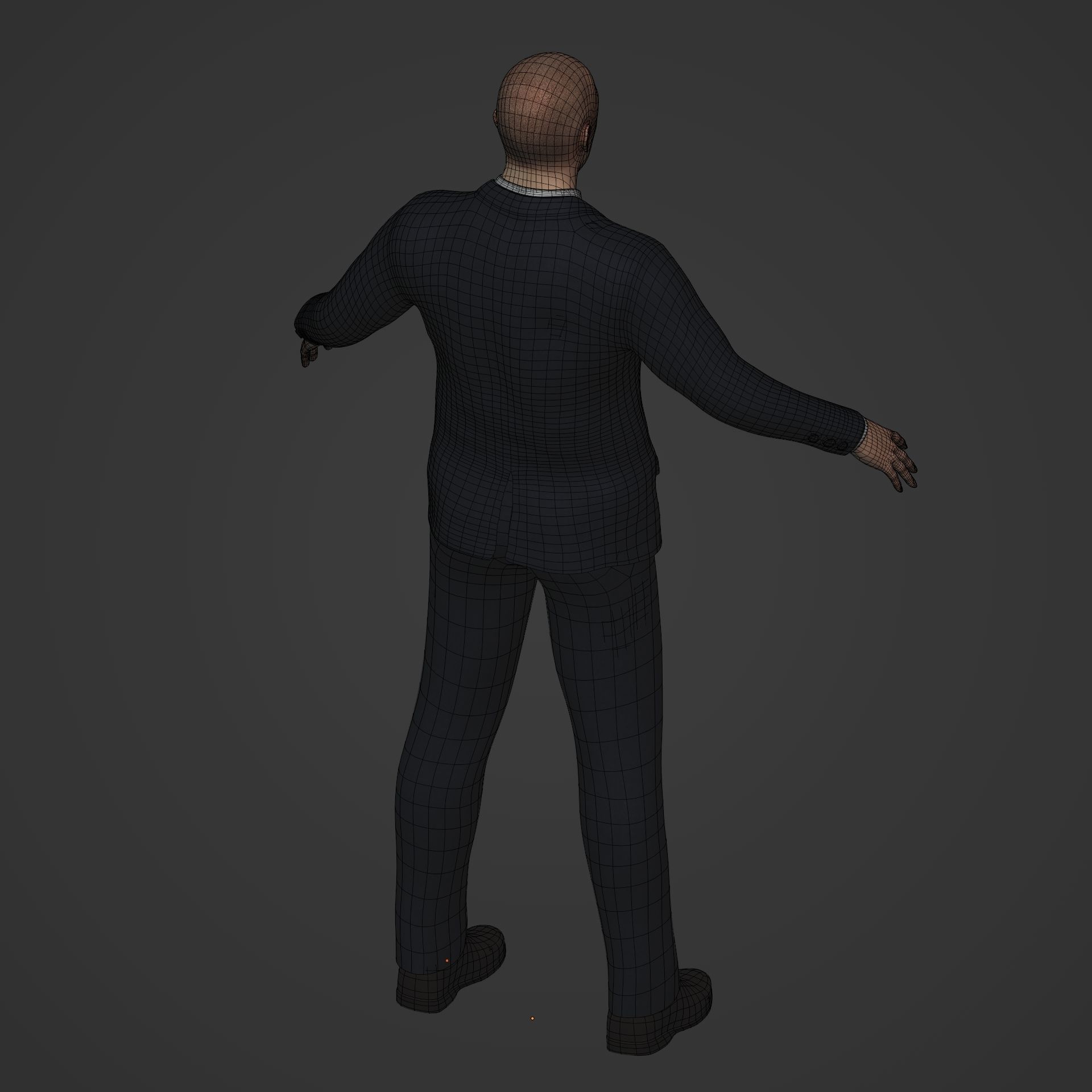 Businessman - Business Man Suit -- Rigged Low-poly 3D model_22