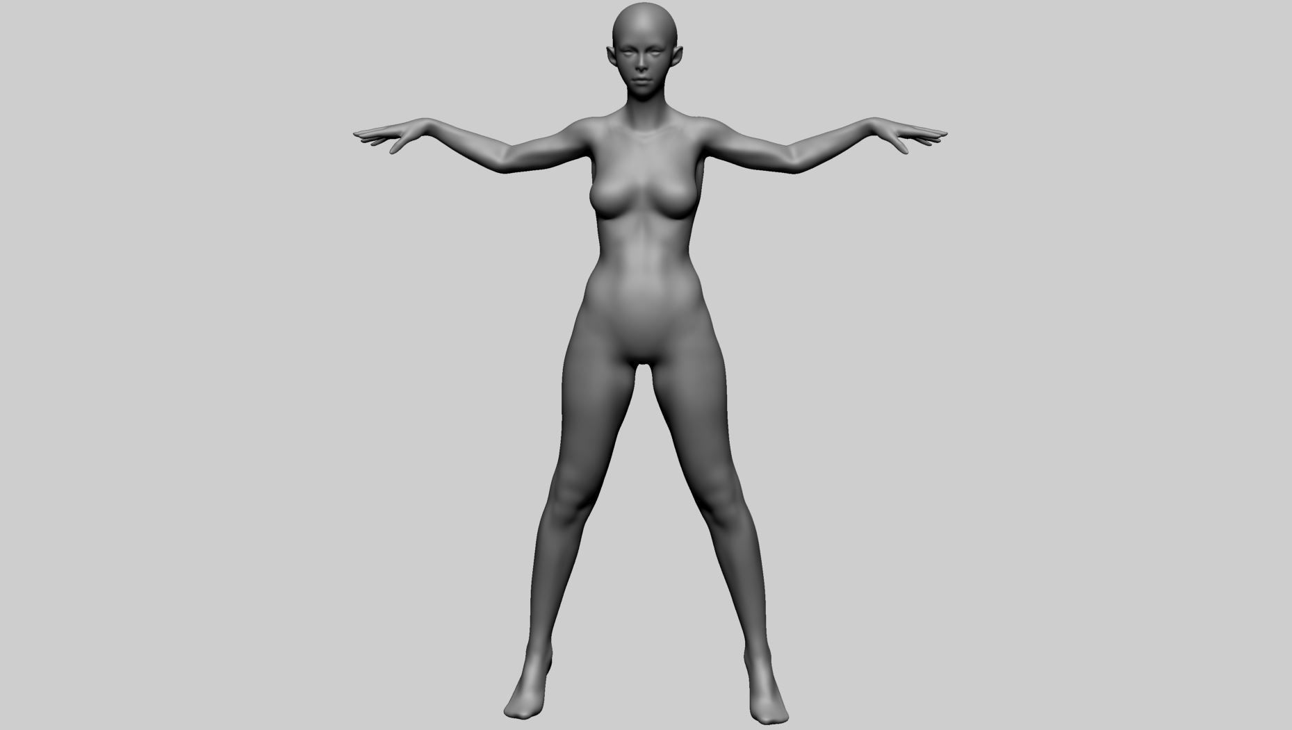 Stylized Female Anatomy A 3D model_9