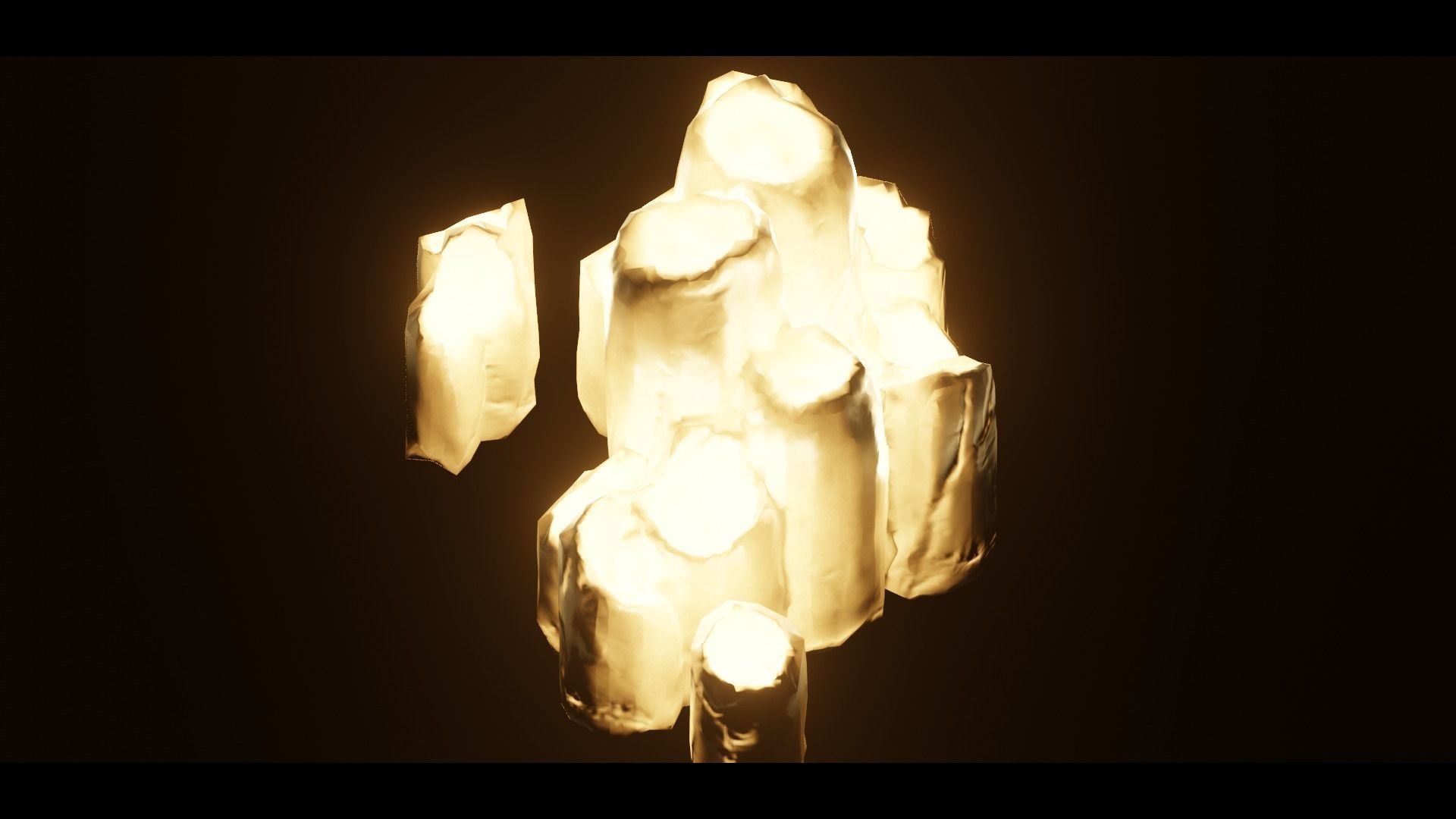 Candle Set lamp with crystals in it Low-poly 3D model_6