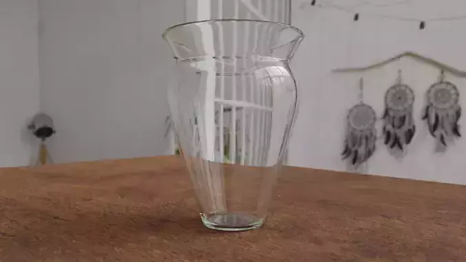 Low-Poly Glass Vase 3D Model