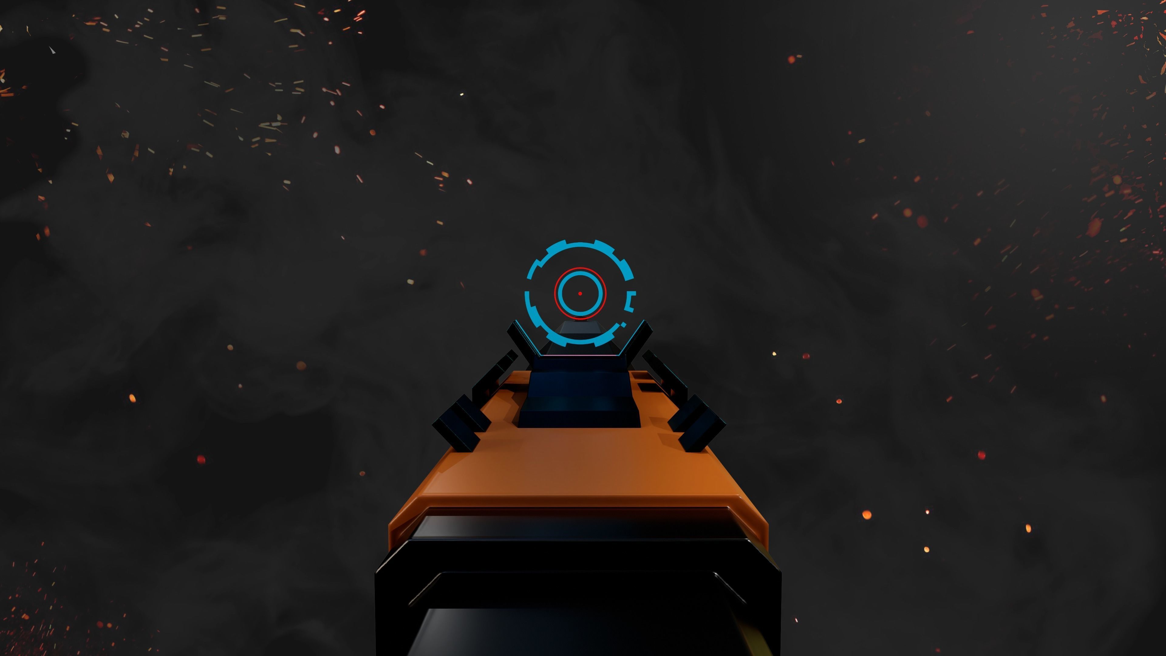 Future Sci-Fi Blaster Rifle Gun Game-Ready Low-poly 3D model_4