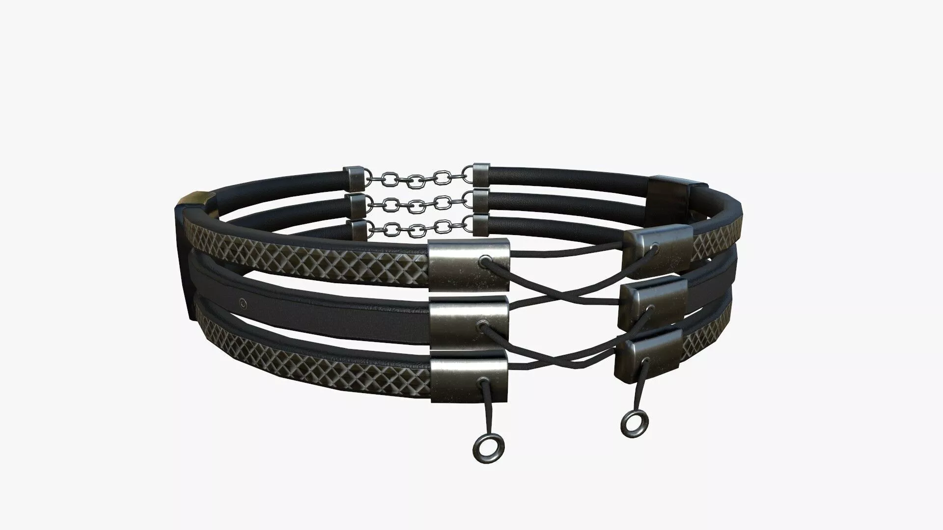 Gothic Collar G09 Steel - Character Fashion Design Low-poly 3D model