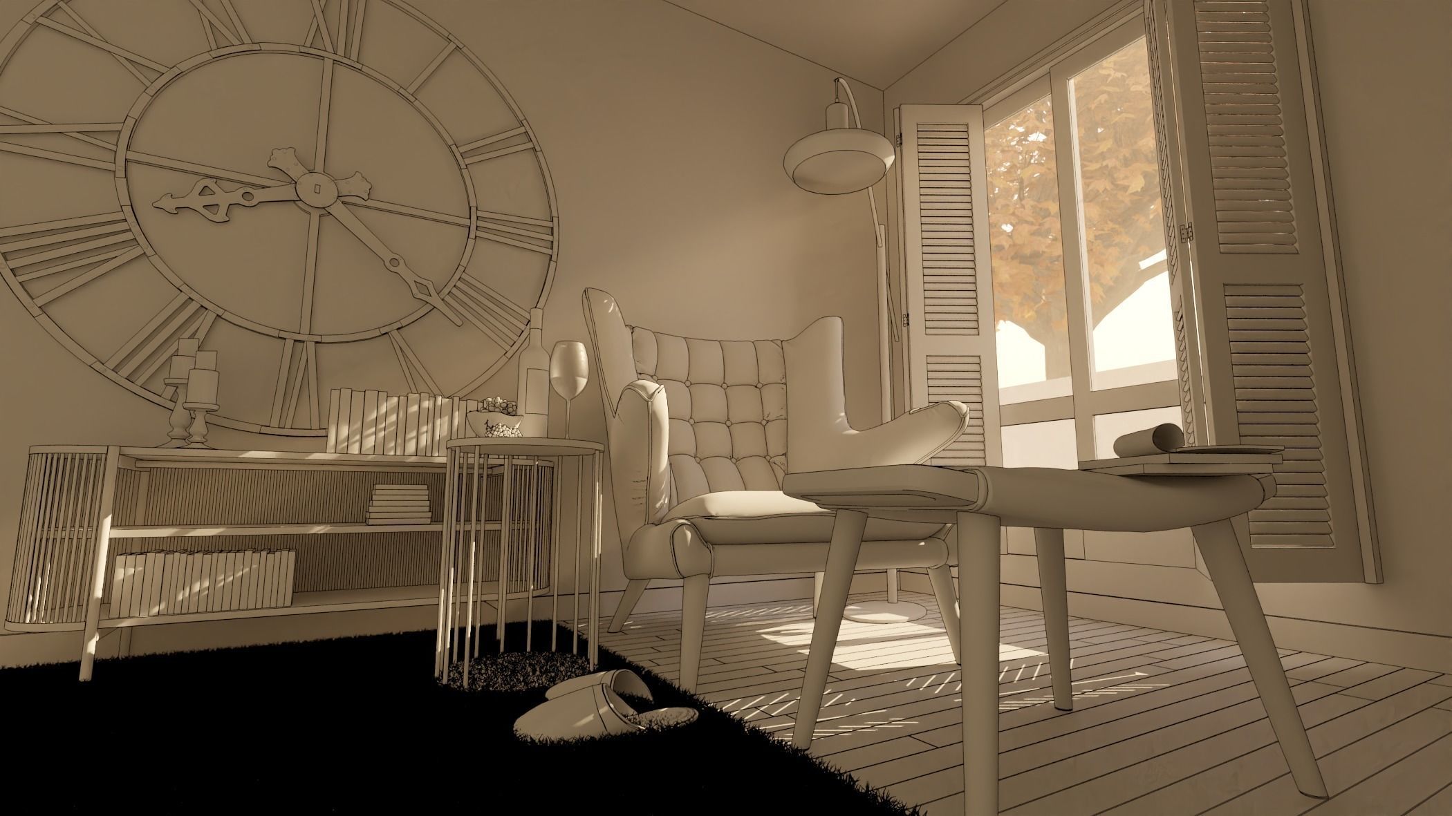The Reading Nook 3D model_6