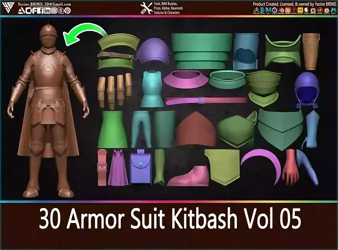 30 Armor Suit Kitbash Vol 05
