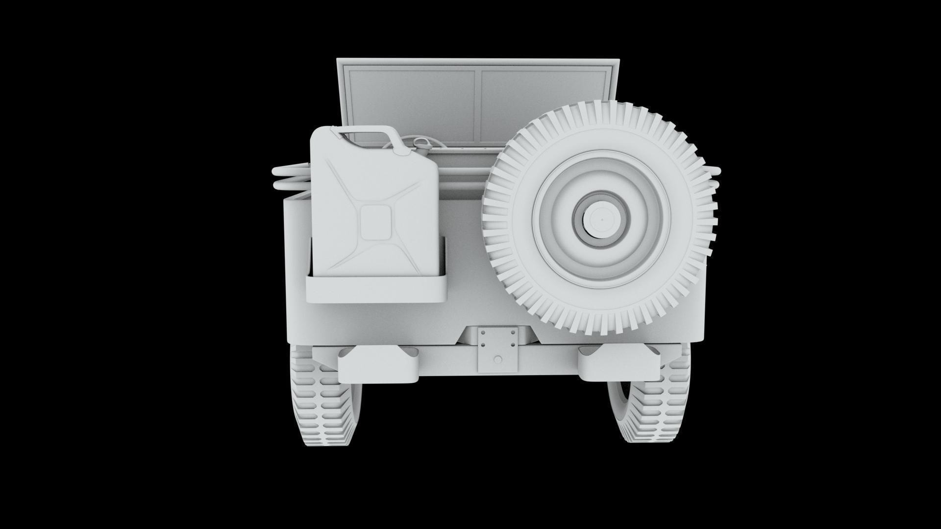 Jeep 3d model wwii armoured car 3D model_10
