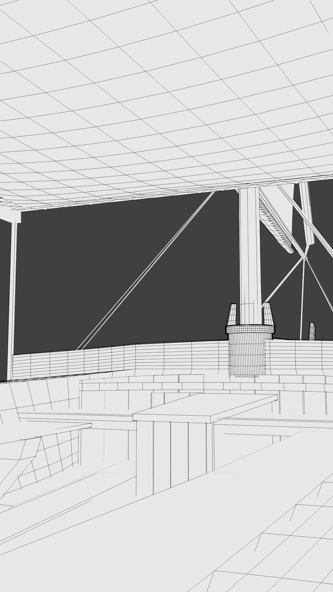 Felucca sailboat 3D model_7