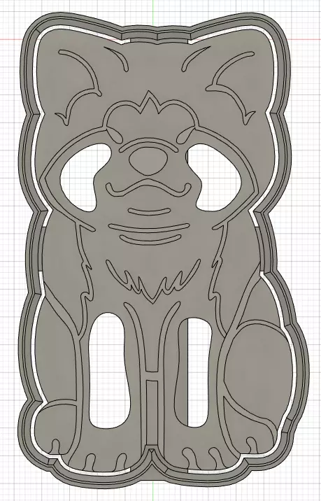 Double-Pack Akita Cookie Cutter - sitting and standing 3D print model