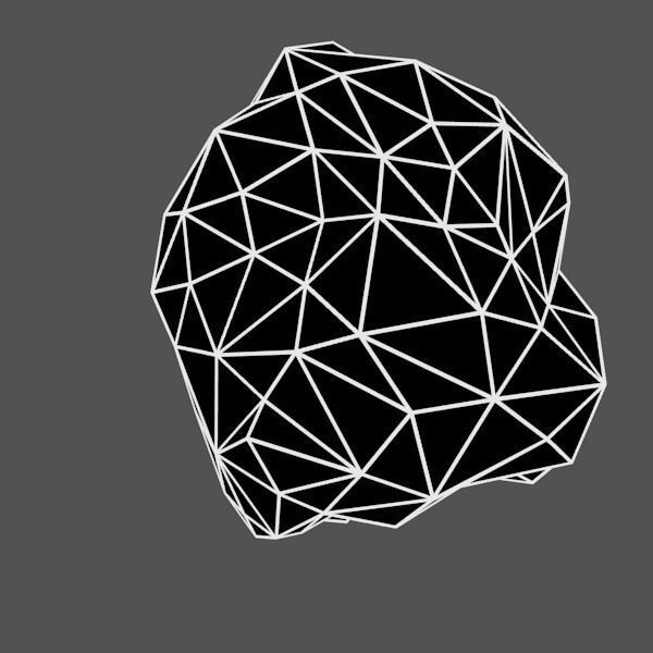 Stone - low poly rock Low-poly 3D model_4