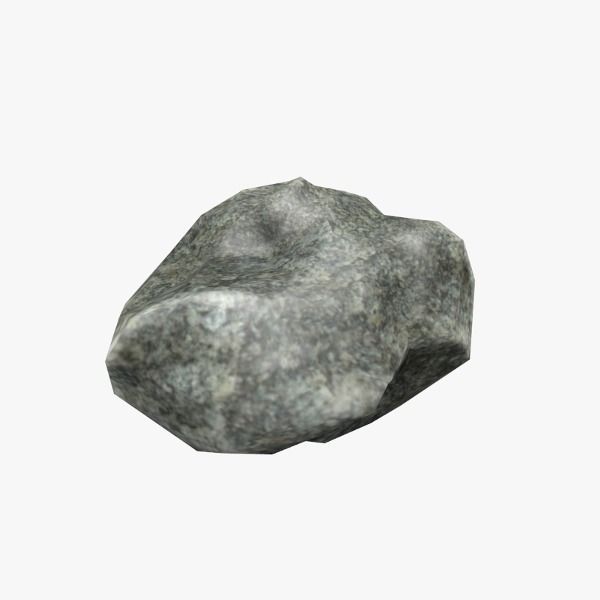 Stone - low poly rock Low-poly 3D model_0