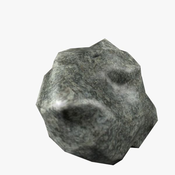 Stone - low poly rock Low-poly 3D model_1