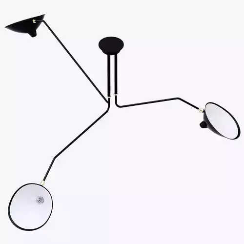 Serge Mouille Ceiling lamp 3 Arm MCL-R3