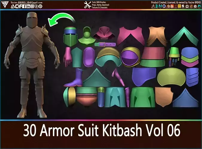 30 Armor Suit Kitbash Vol 06