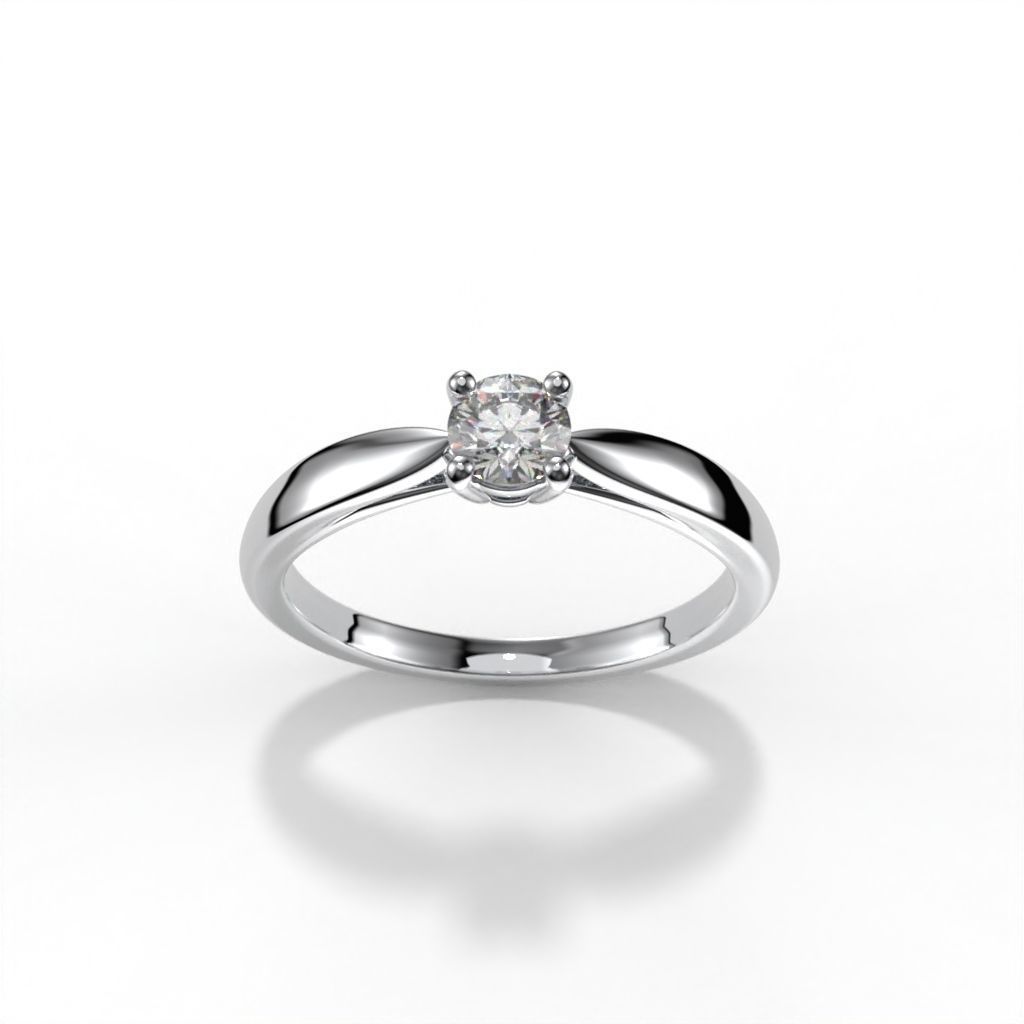 Solitaire ring tif stlye 3D print model_19