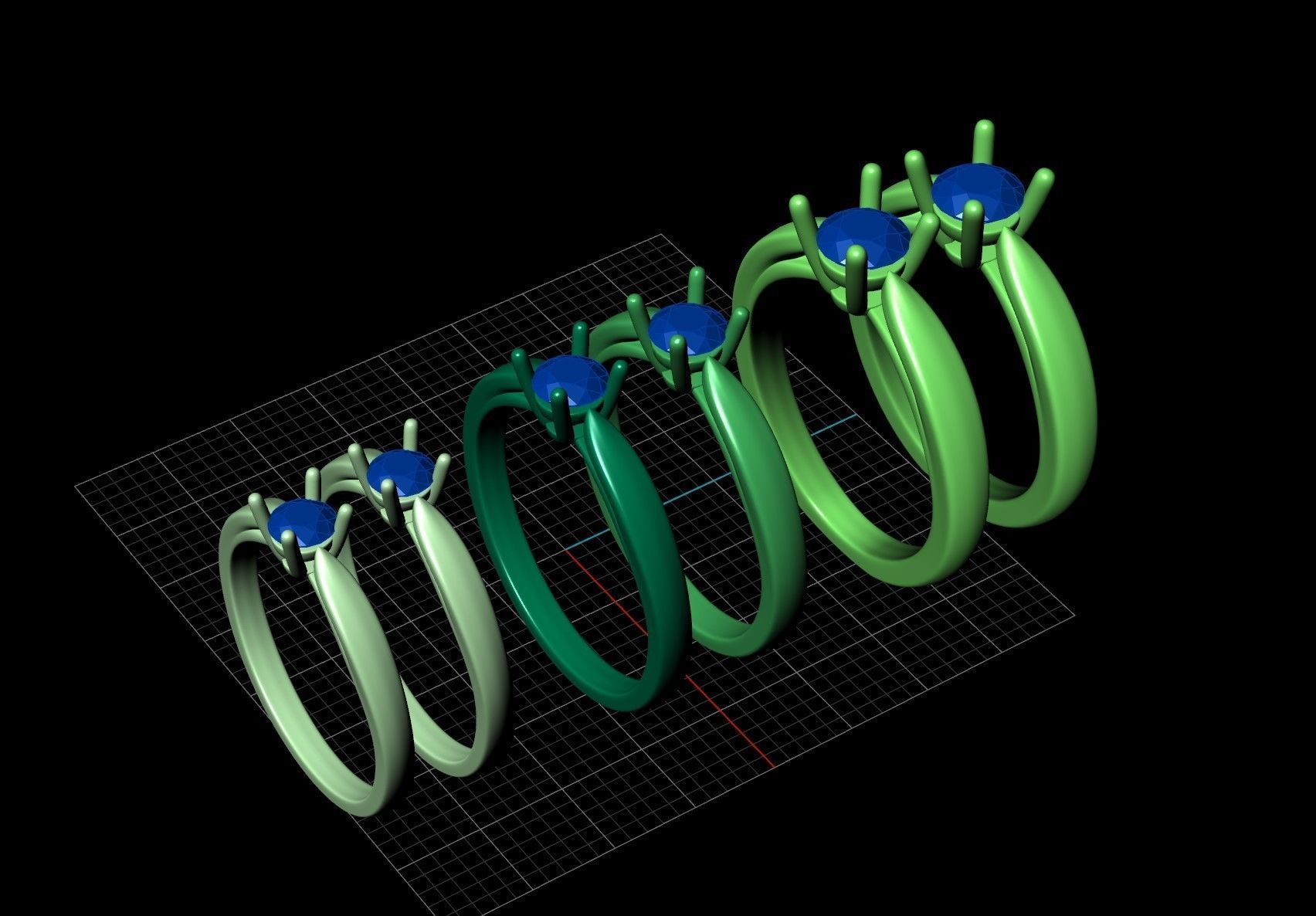 Solitaire ring tif stlye 3D print model_26