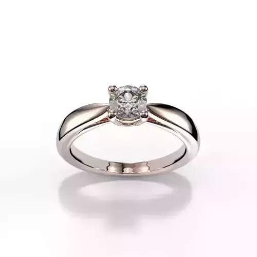 Solitaire ring tif stlye 3D print model