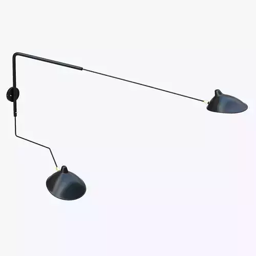 Serge Mouille Rotating Sconce Two Arm MSC-R2C 3D model