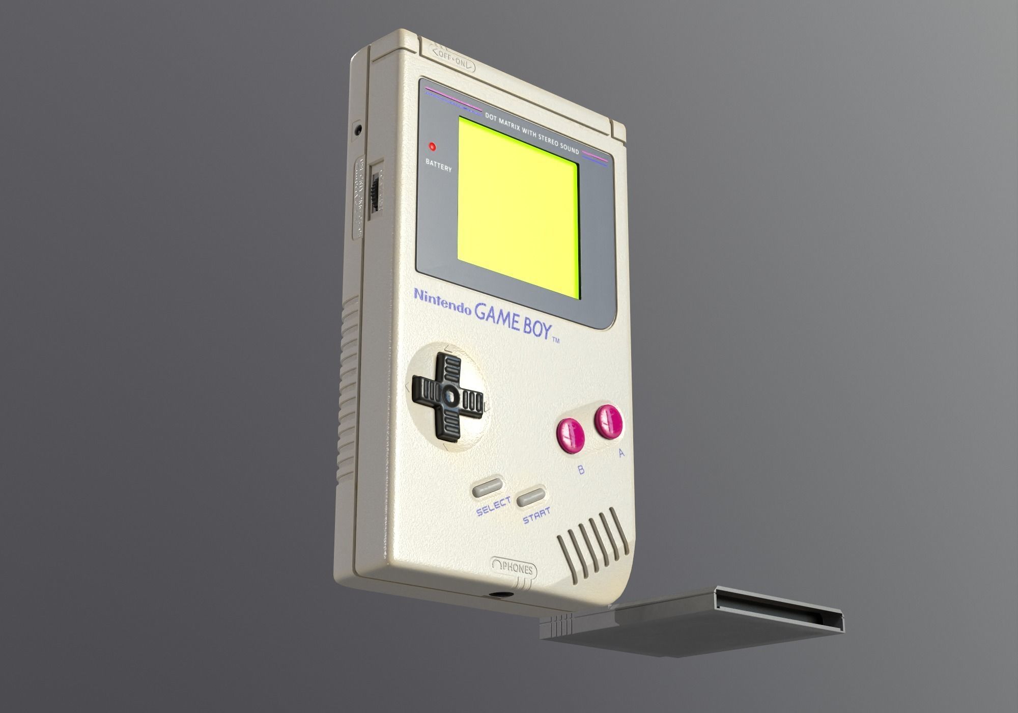 Nintendo Gameboy 1989 DMG-01 low-poly PBR Low-poly 3D model_3