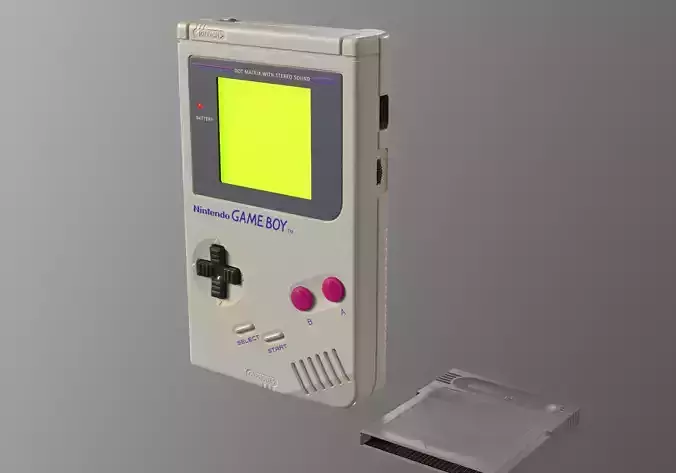 Nintendo Gameboy 1989 DMG-01 low-poly PBR