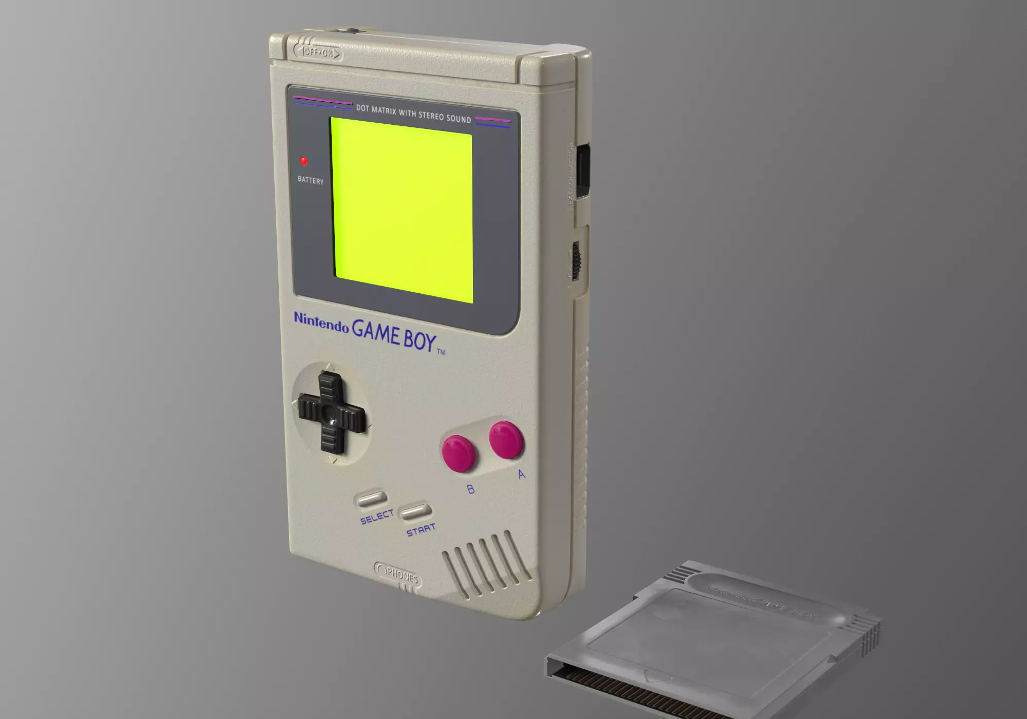 Nintendo Gameboy 1989 DMG-01 low-poly PBR Low-poly 3D model_0
