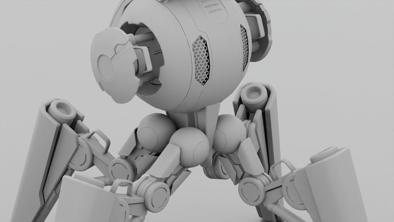 BATTLE DROID X5  rigged character 3D model_38