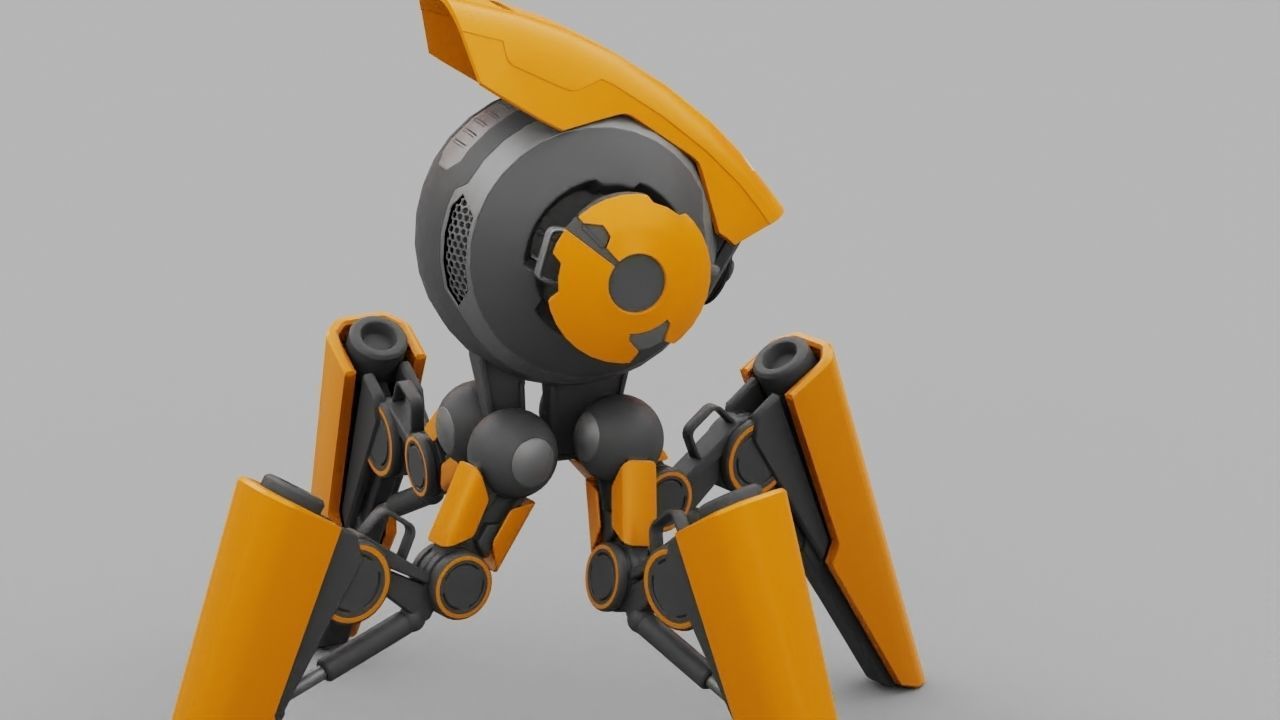 BATTLE DROID X5  rigged character 3D model_9