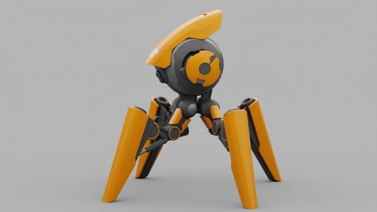 BATTLE DROID X5  rigged character 3D model_2