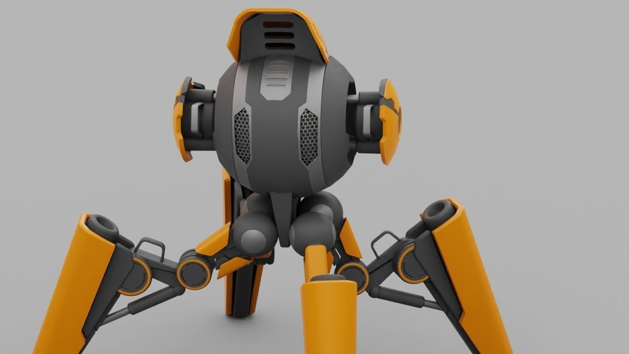 BATTLE DROID X5  rigged character 3D model_7