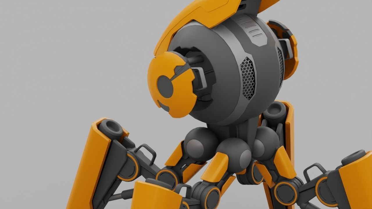 BATTLE DROID X5  rigged character 3D model_18