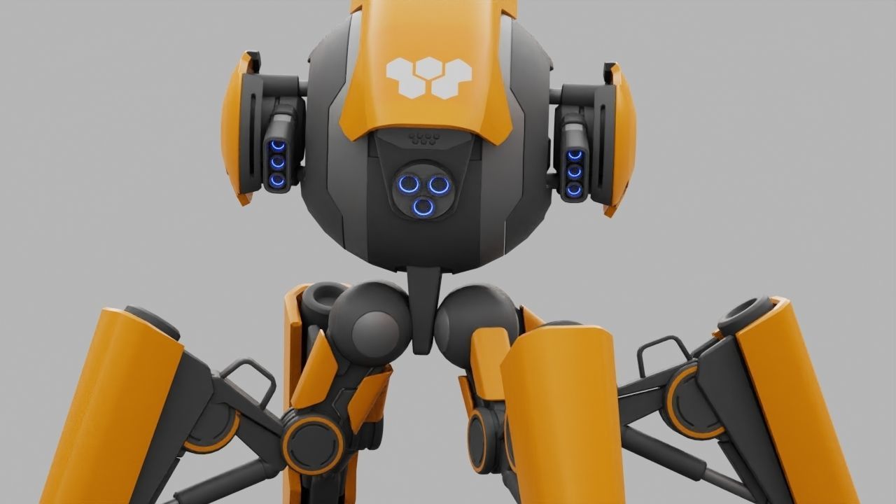 BATTLE DROID X5  rigged character 3D model_13